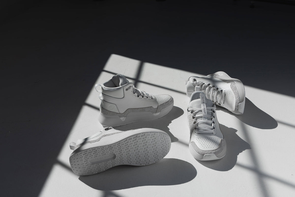 women's high-top leather trainer