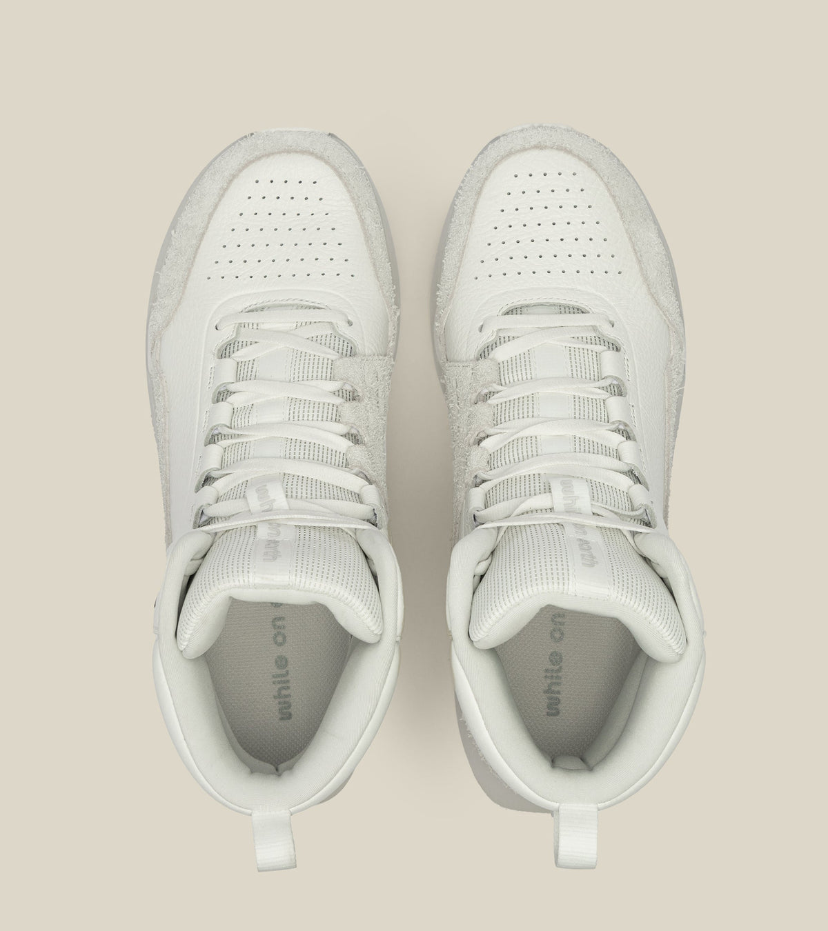 women's high-top leather trainer